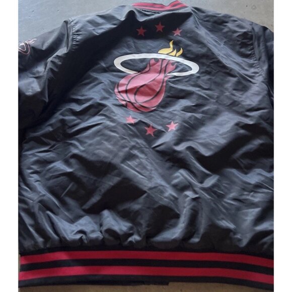 Vintage NBA Miami Heat Ultra Game Jacket Men’s Sz Large Bomber Jacket Black - Picture 11 of 16